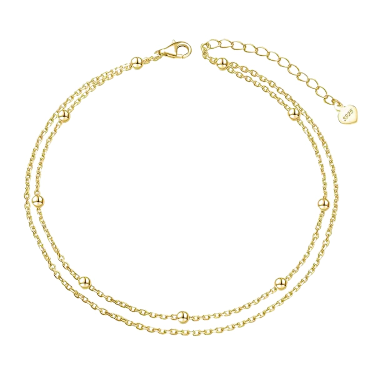 Brățară Glezna Argint 925 Delis | Model Dublu Aur