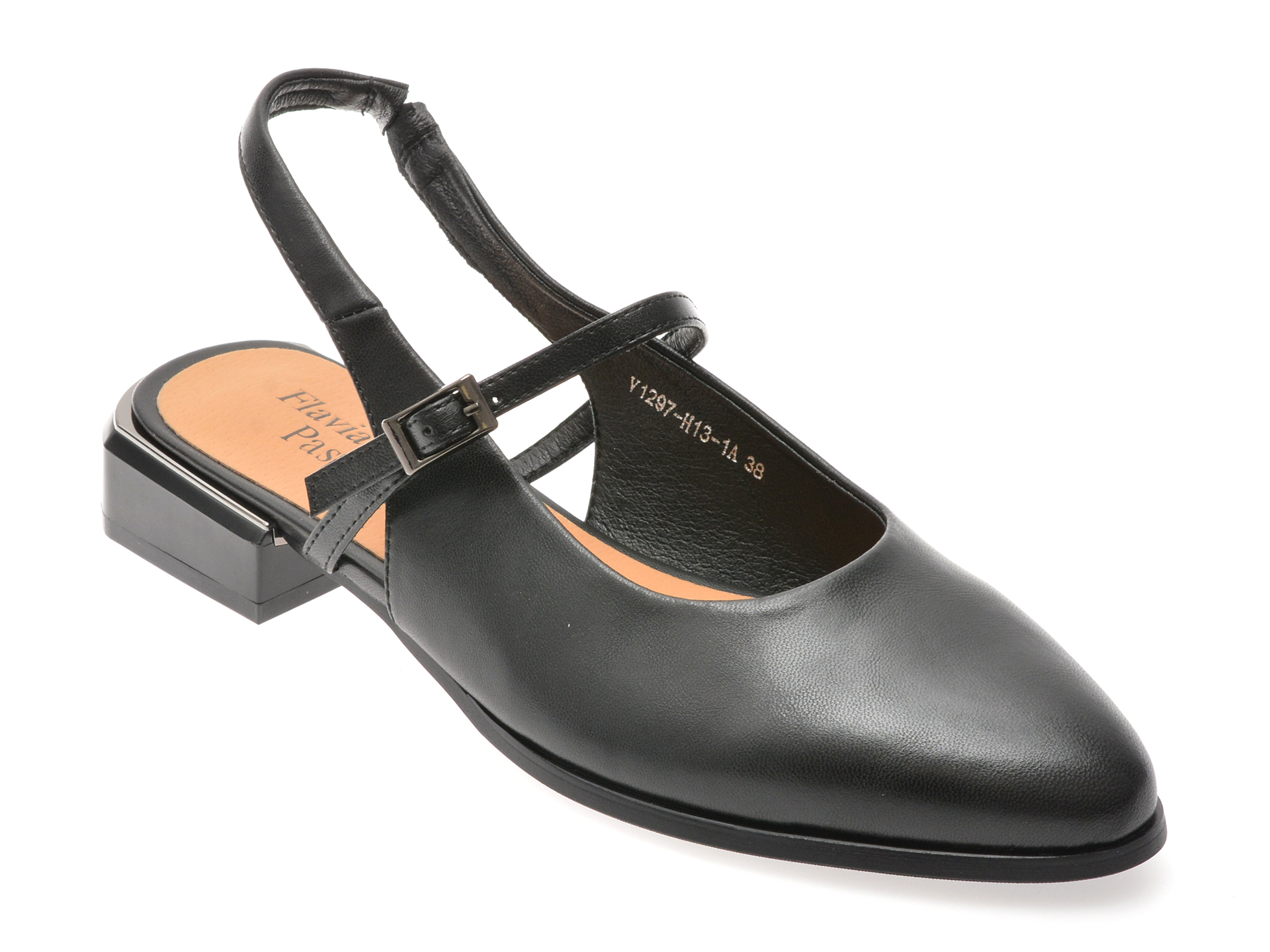 Pantofi Flavia Passini negri din piele naturală