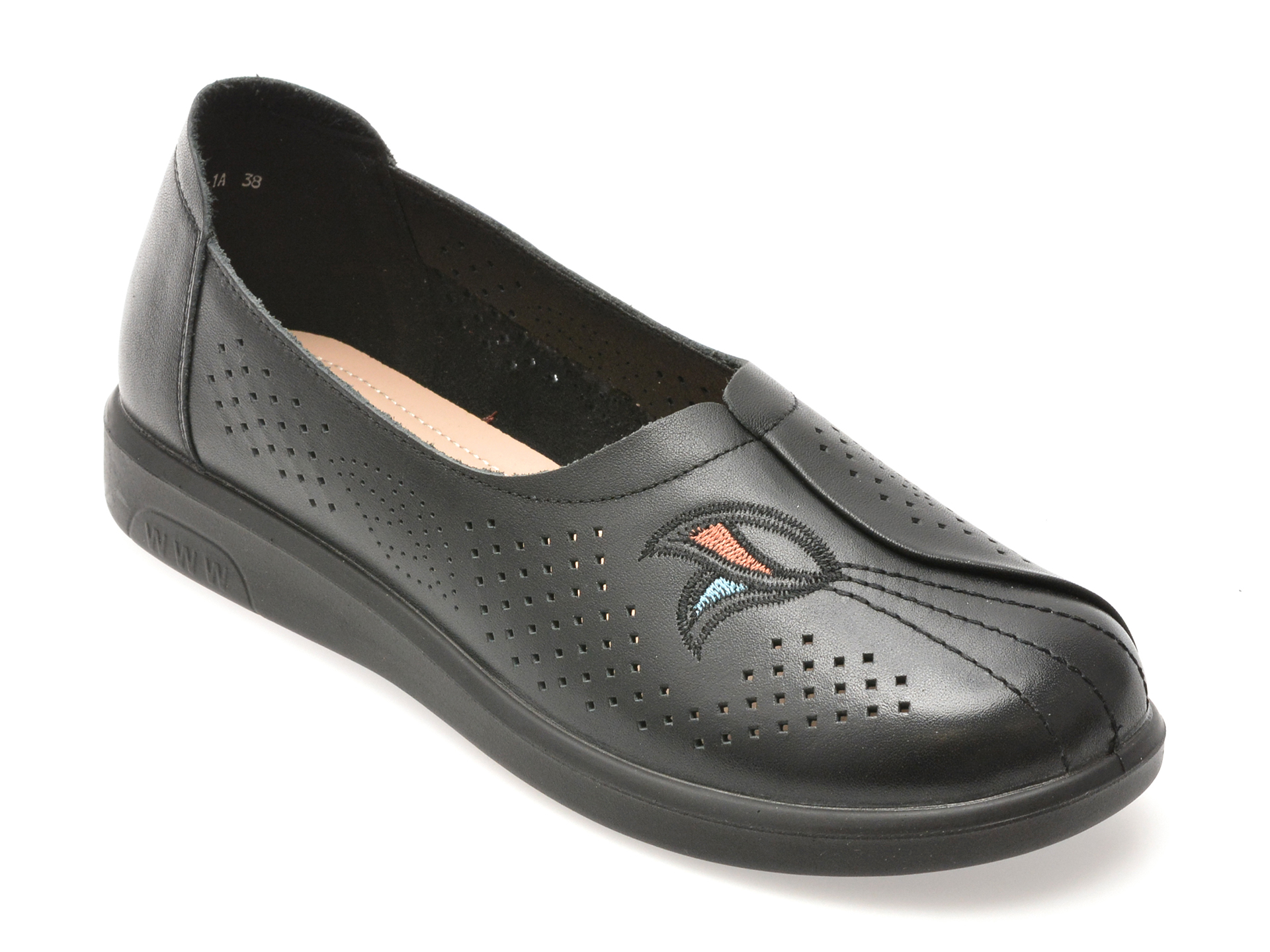Pantofi Flavia Passini Negri din Piele Naturală