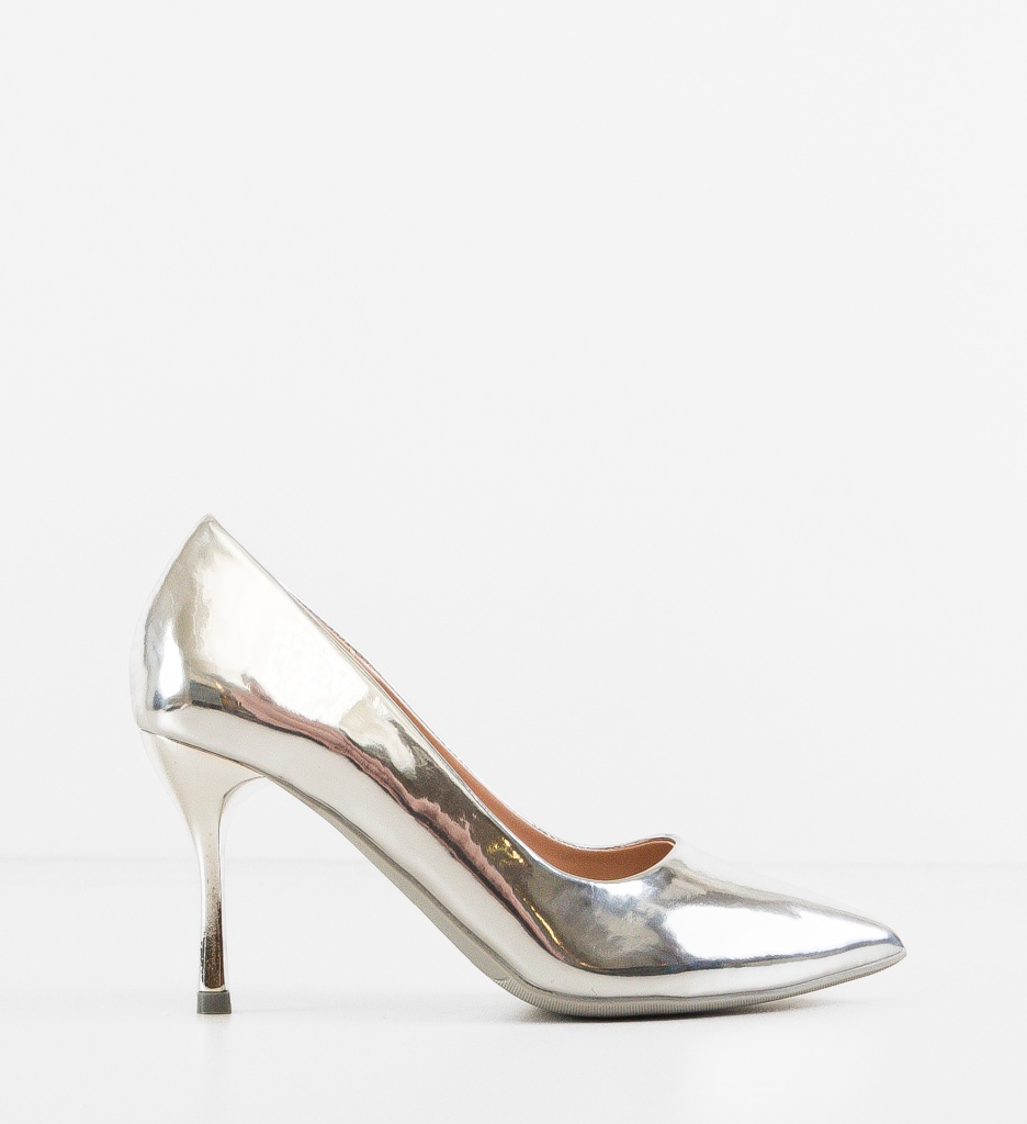 Pantofi Stiletto Dama Kas Argintii | Eleganță - imagine 7