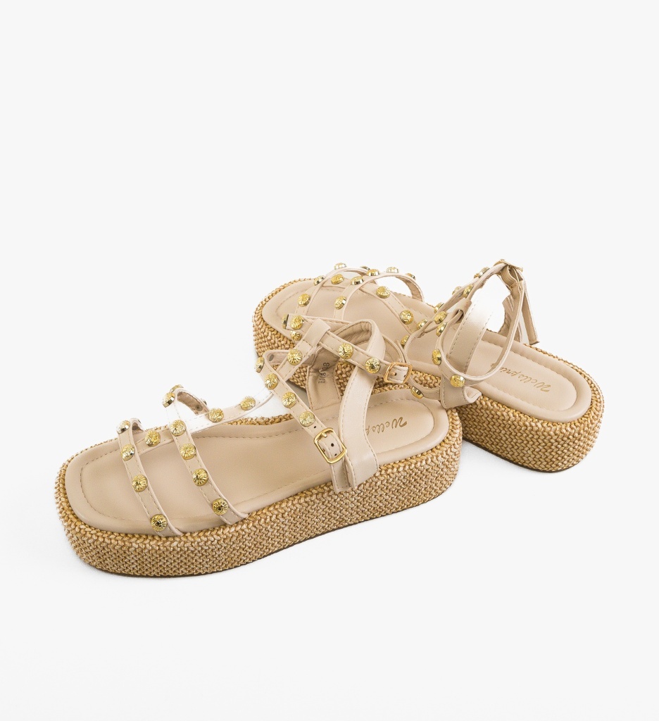 Sandale Straw Bej | Confort și Eleganță - imagine 4
