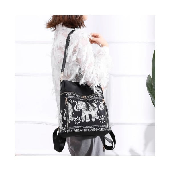 Rucsac Dama Raelyn OEM Negru 2-in-1 - imagine 9