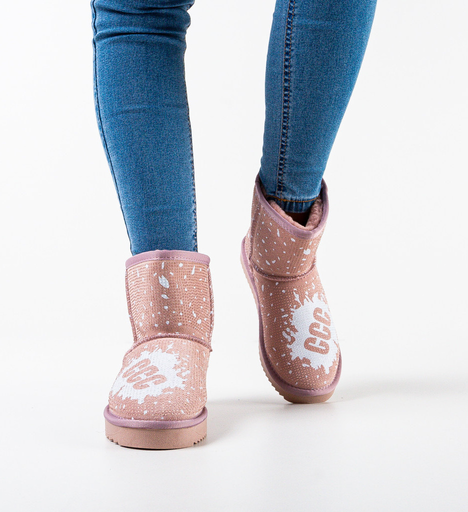 Cizme Tip Ugg Forrest Roz - Confort și Stil - imagine 2