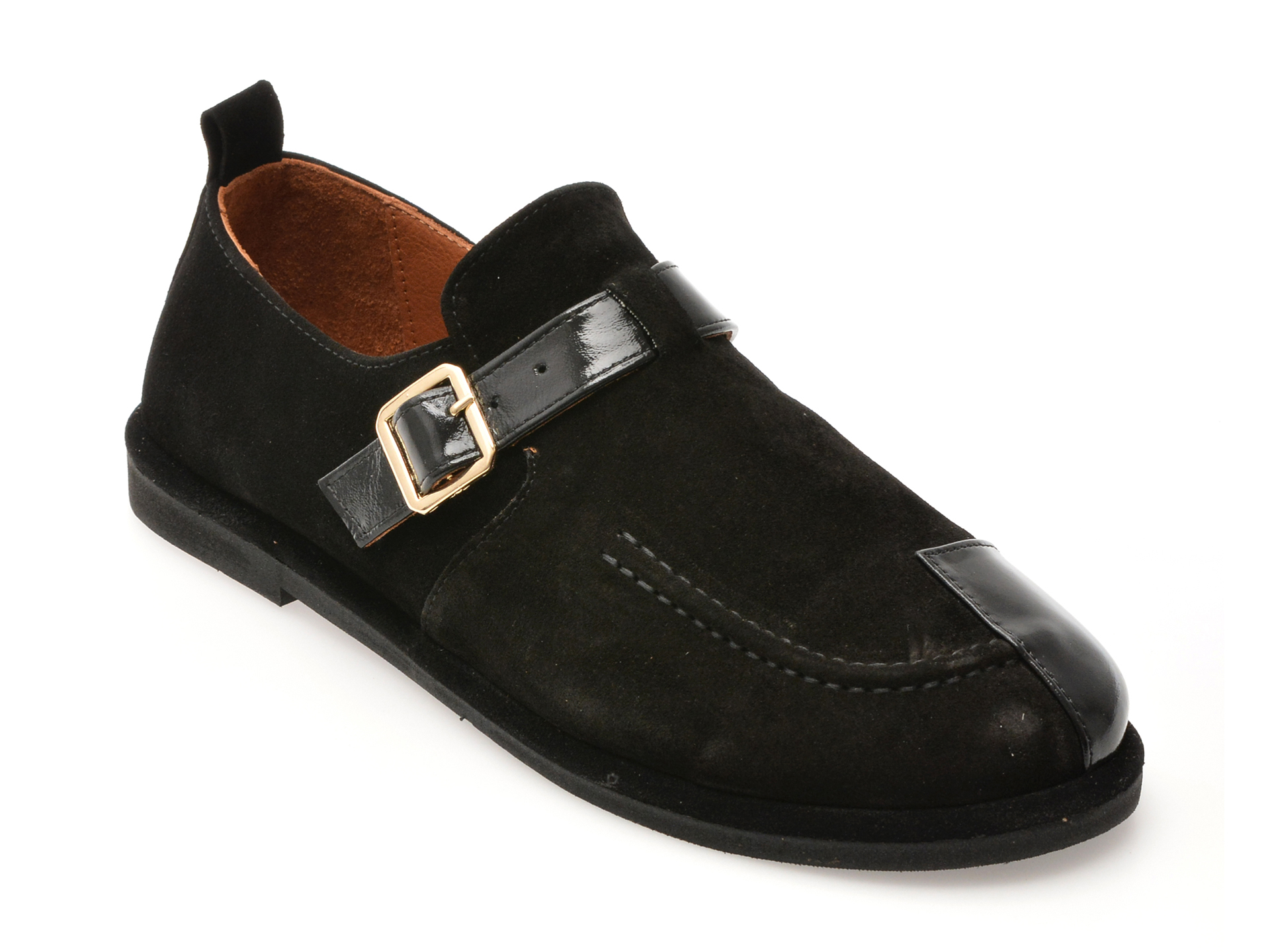 Pantofi Epica piele intoarsa negri | Eleganță