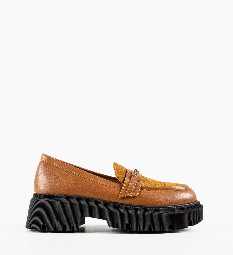 Pantofi Casual Solis Camel Confort - imagine 4