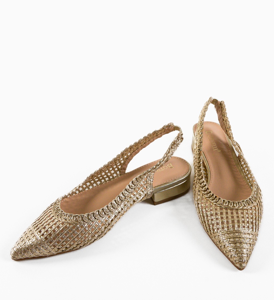 Balerini dama Frenchie Aurii - Eleganță Casual - imagine 7