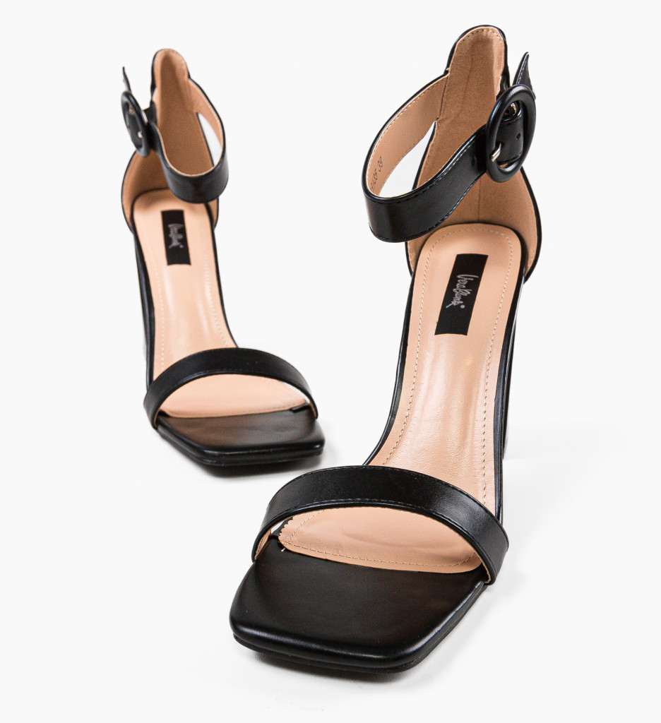 Sandale cu Toc Seppho Negre - Eleganță Clasică - imagine 6