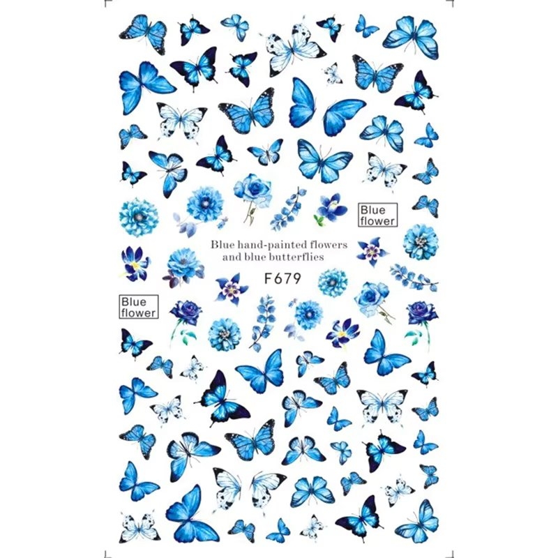 Abtibilduri Unghii Marquise Albastru - Nail Art Rapid
