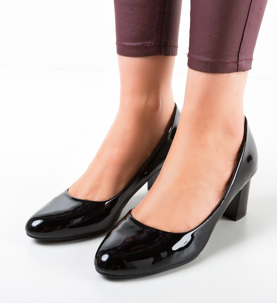 Pantofi Odom Negri cu Toc - Eleganță și Stil - imagine 3