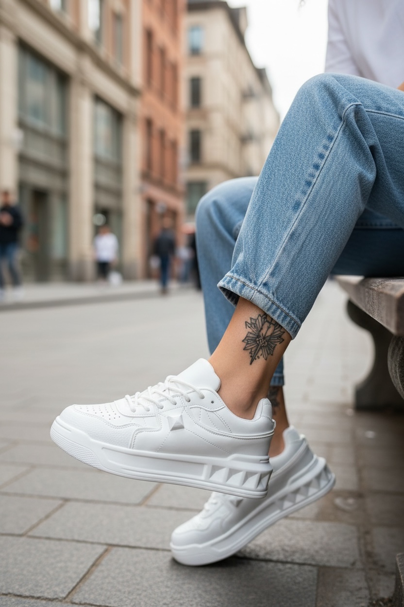 Adidași Dama Casual Albi Model Nou