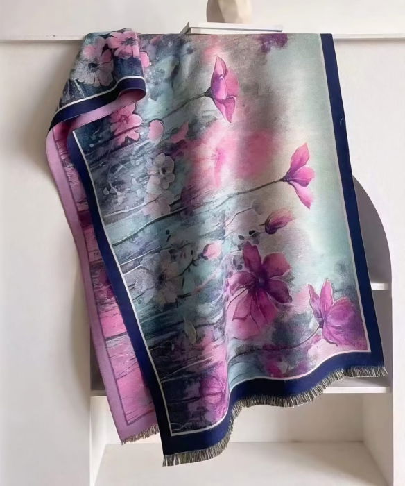 Esarfă Premium Shopika - Imprimeu Floral Elegant