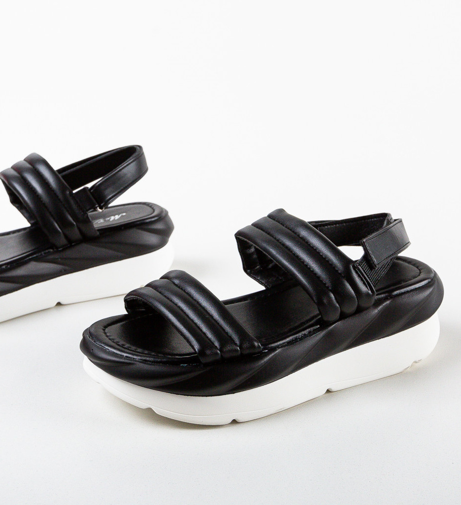 Sandale Dama Tratup Negre - Eleganță și Confort - imagine 6