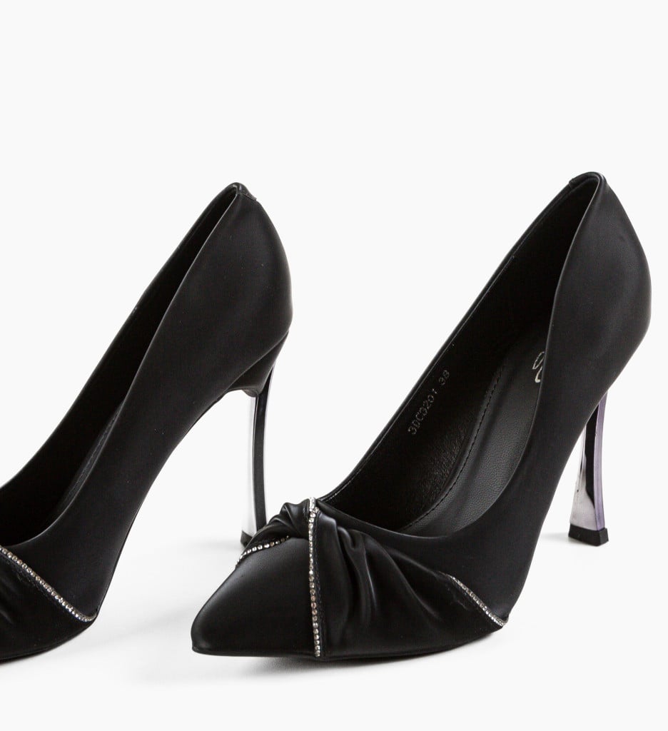 Pantofi Manabay Negri Eleganți cu Toc - imagine 14