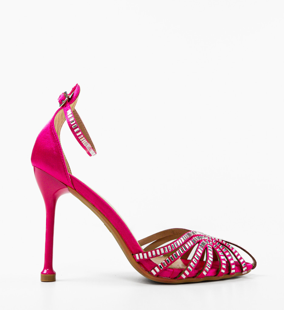 Sandale cu Toc Castellano Fuchsia - Eleganță și Stil - imagine 4