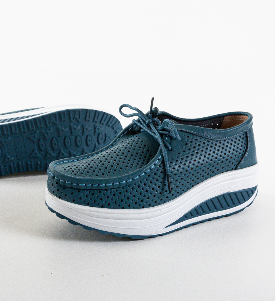 Pantofi Casual Baroco Albastri 2 - Confort & Stil - imagine 7