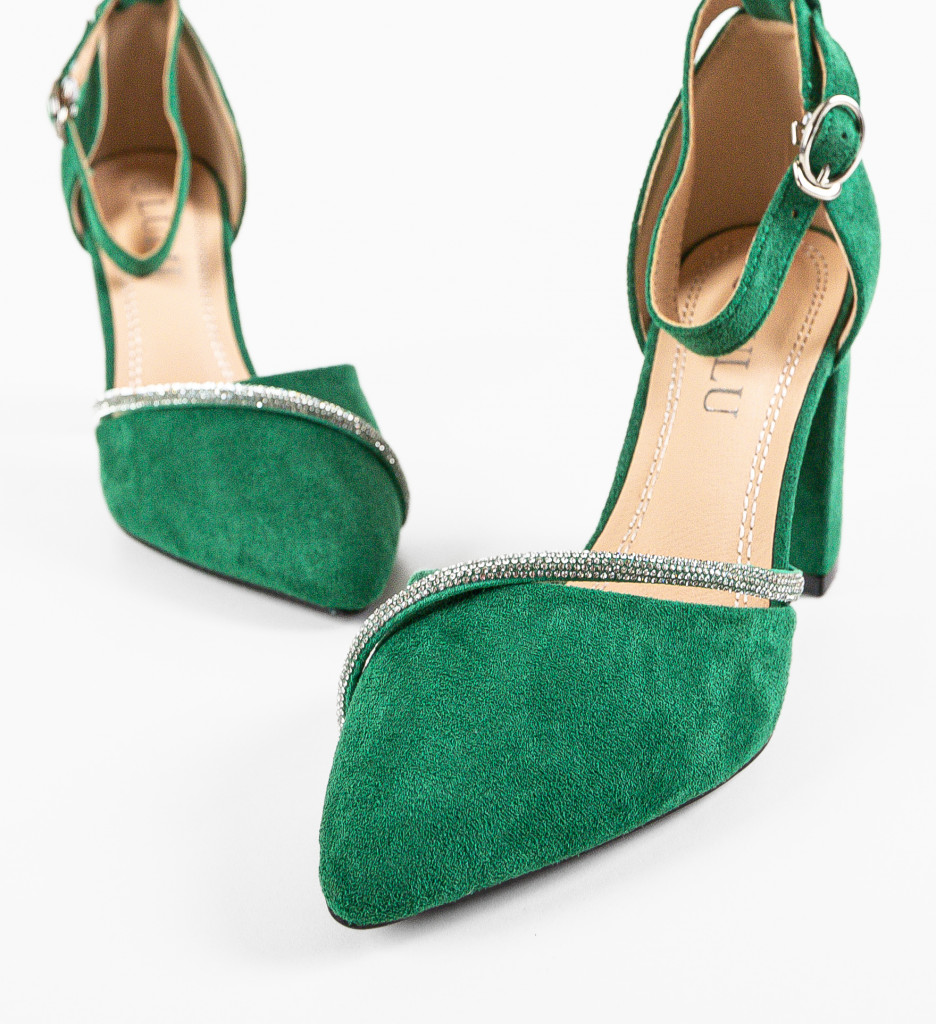 Pantofi Dama Verzi cu Toc - Eleganță și Stil - imagine 5