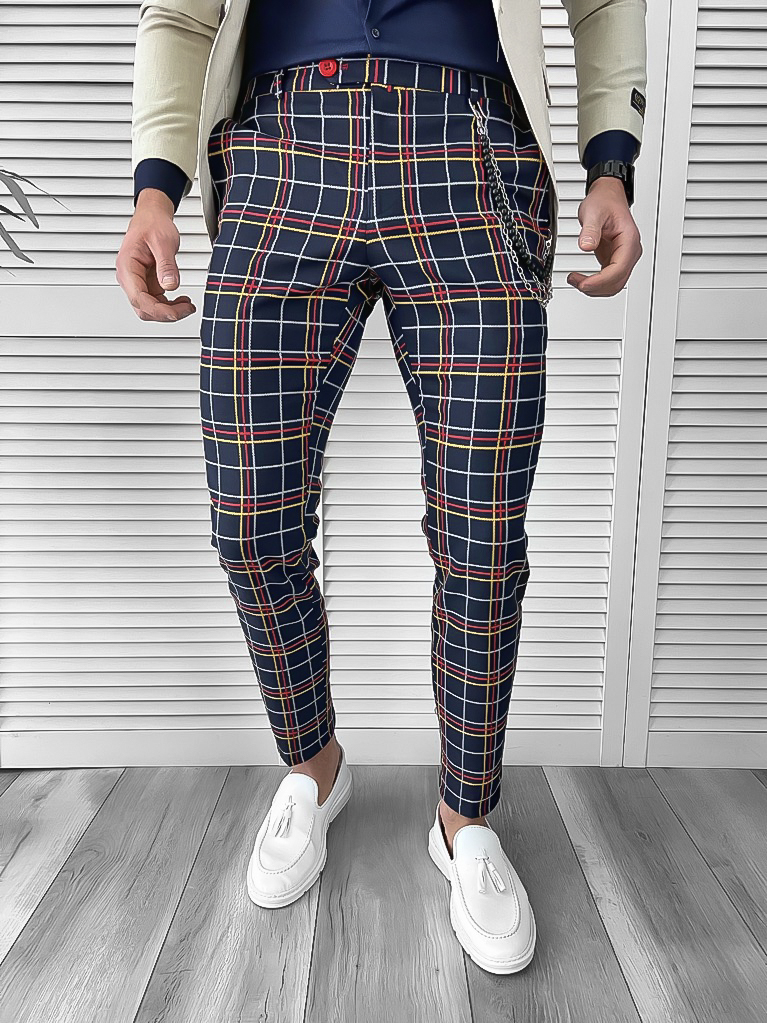 Pantaloni Barbati Carouri Eleganti | Bumbac 100%