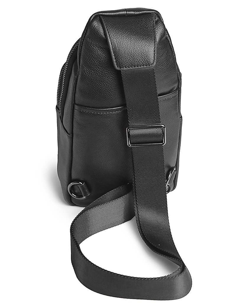 Geanta barbati din piele naturala neagra 1014 Gallantry - imagine 3