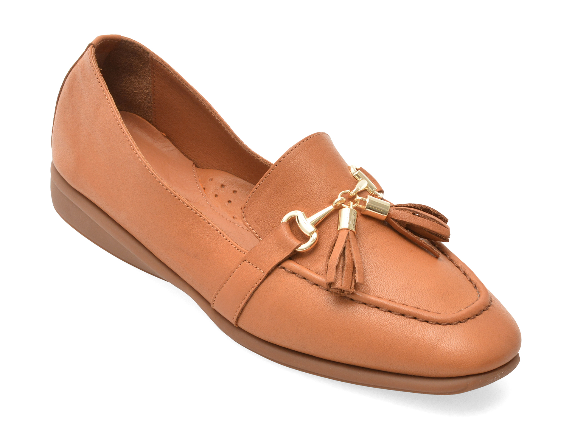 Mocasini IMAGE din Piele Naturală Maro