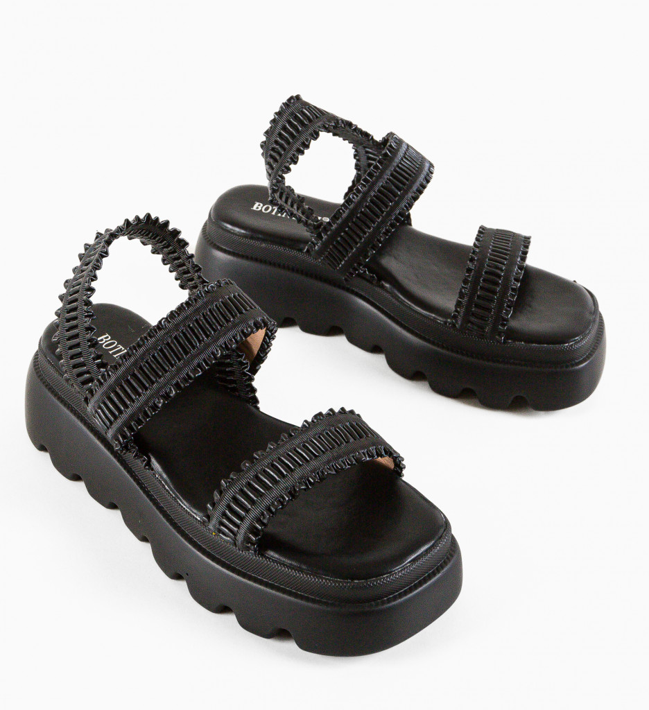 Sandale Dama Minnie Negre - Eleganță și Confort - imagine 6
