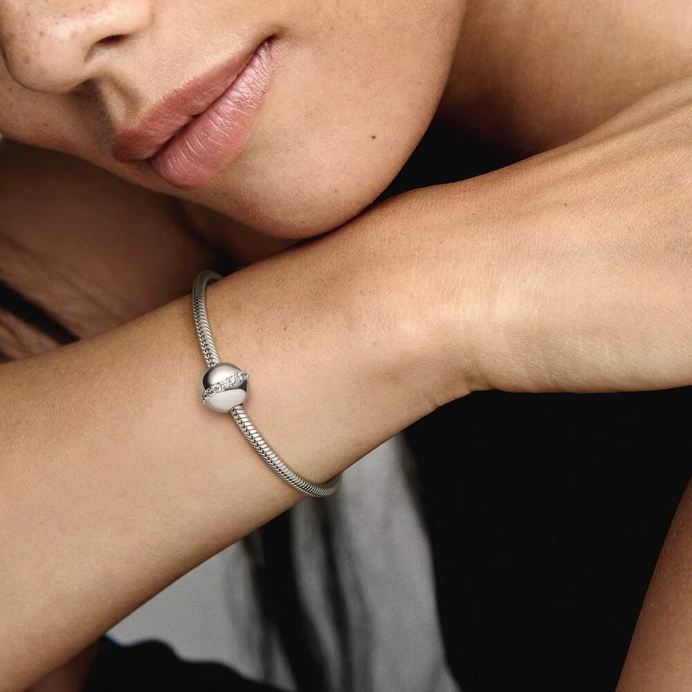Charm Argint Delis cu Pietre Rodiu - imagine 3