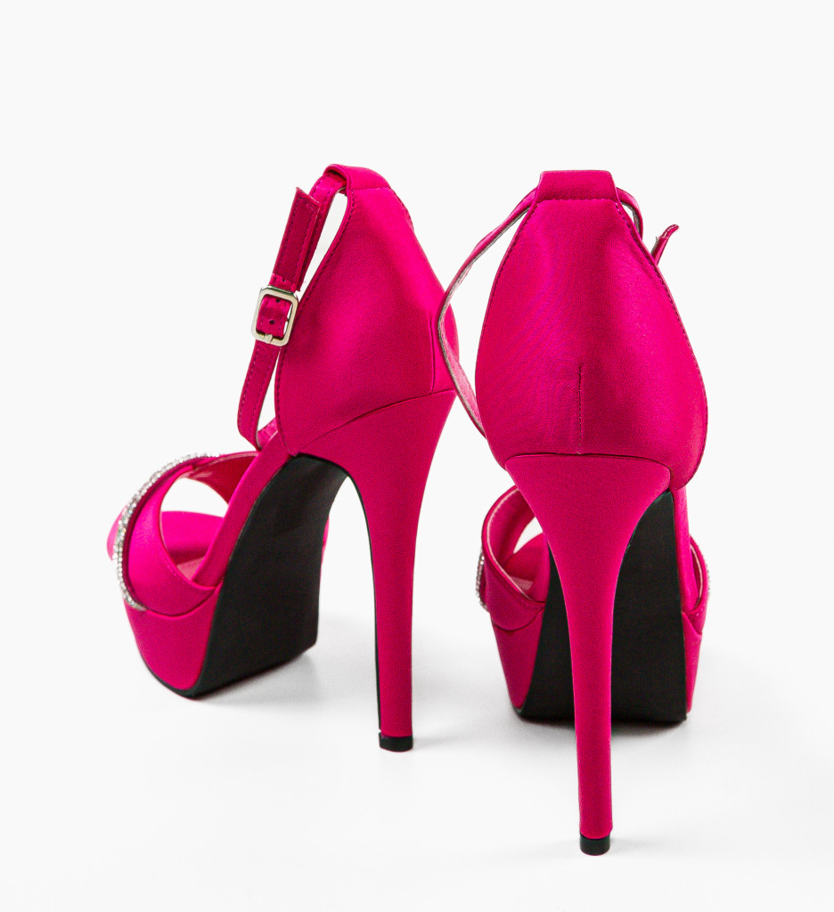 Sandale cu Toc Miriam Fuchsia | Eleganță - imagine 8