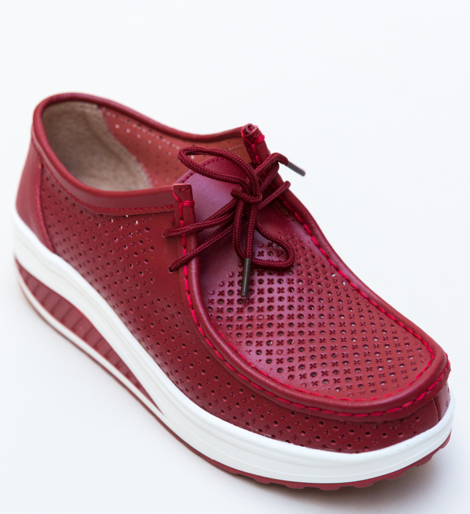 Pantofi Casual Baroco Rosii | Design Elegant - imagine 5