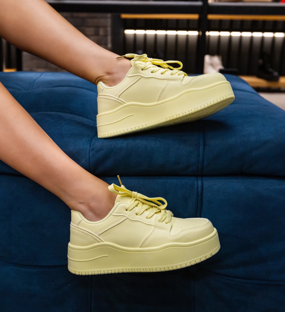 Sneakers Dama Kramy Galbeni | Design Vibrant - imagine 2