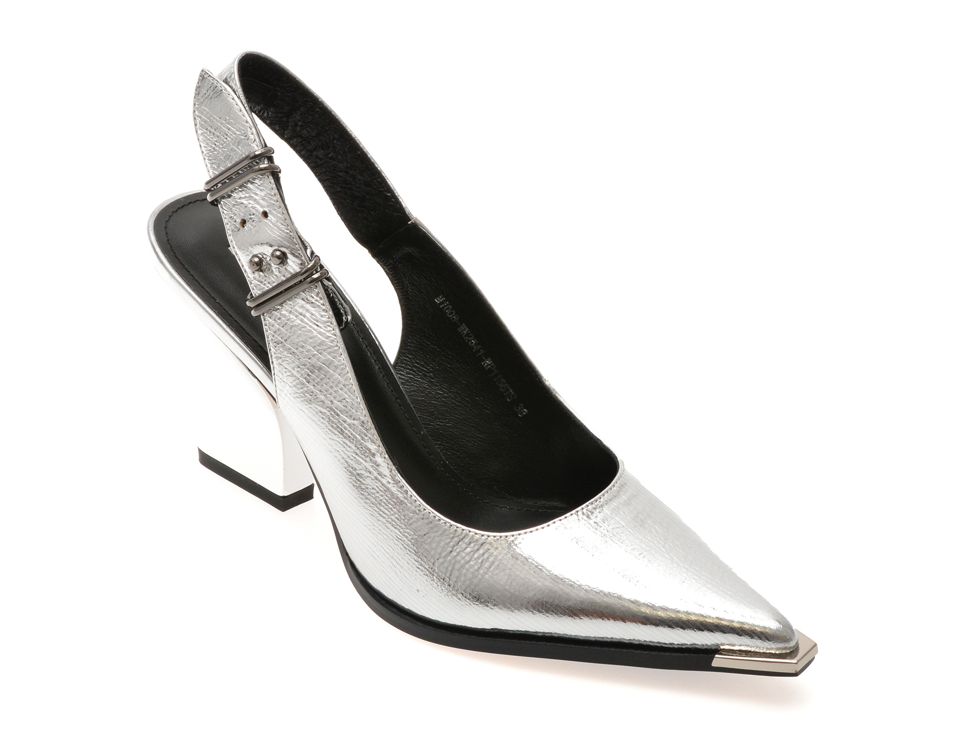 Pantofi EPICA Argintii Eleganță Piele Naturală