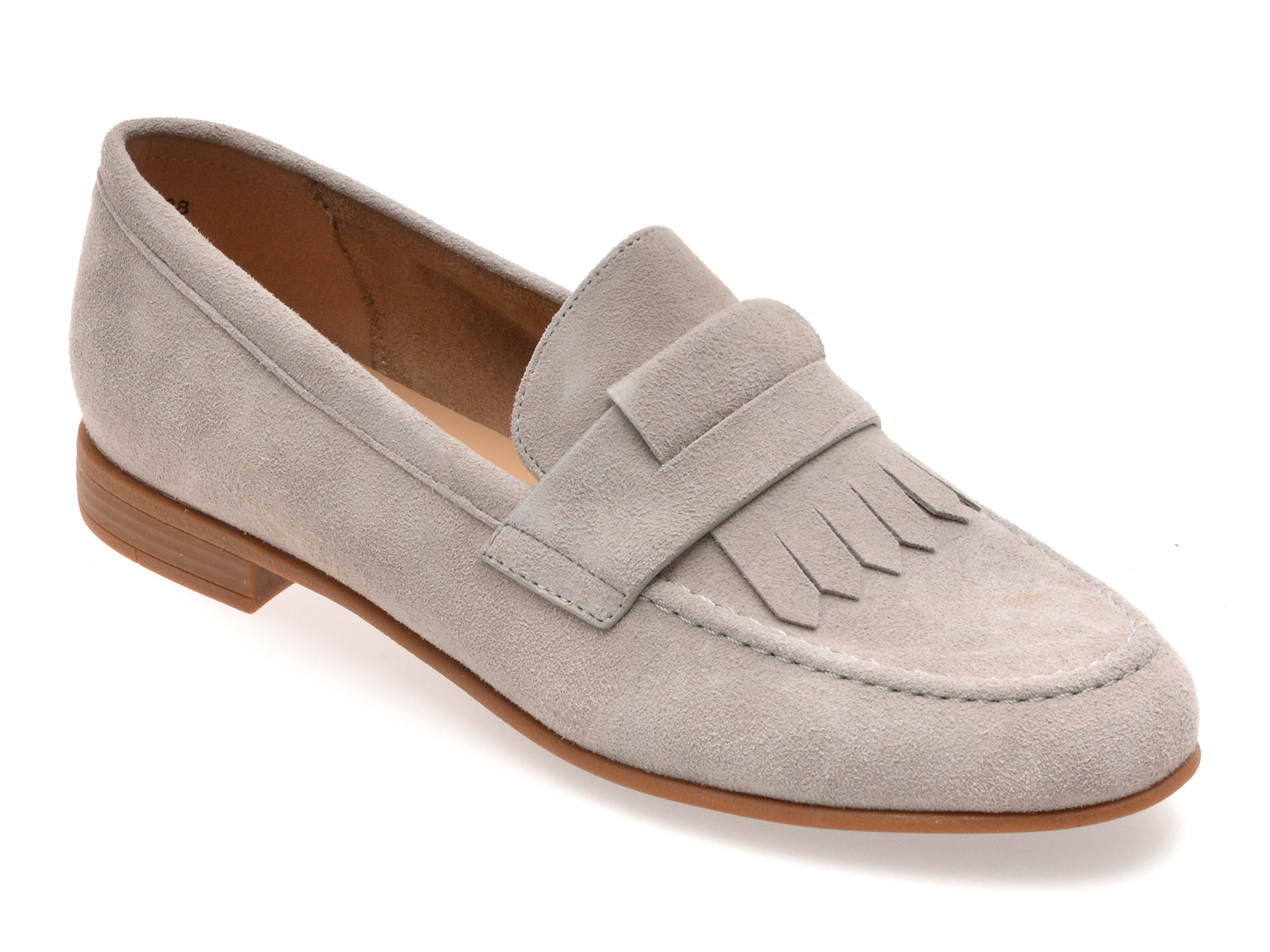 Mocasini IMAGE Gri Piele Întoarsă - Confort Eleganță