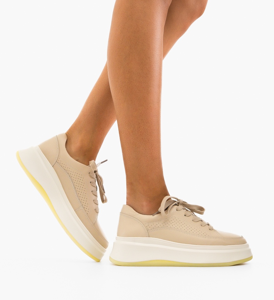 Sneakers Dama Ronda Bej | Confort și Stil