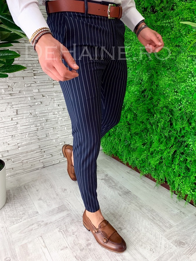 Pantaloni Eleganti Barbati Stil Zara Conici