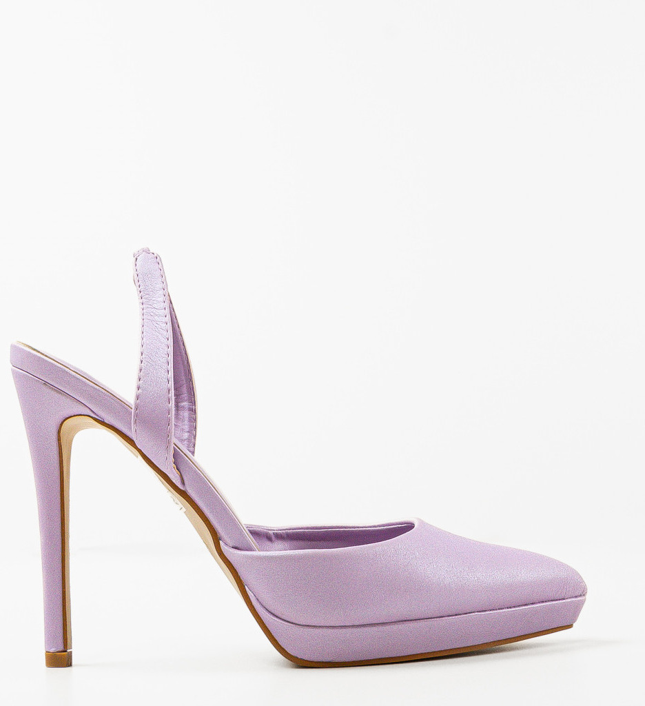 Pantofi cu Toc Vergoossen Mov | Eleganță - imagine 2