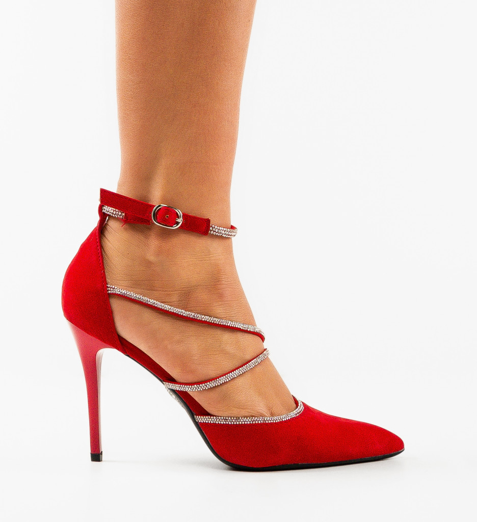 Pantofi Dama Xolani Rosii | Eleganță și Stil - imagine 6