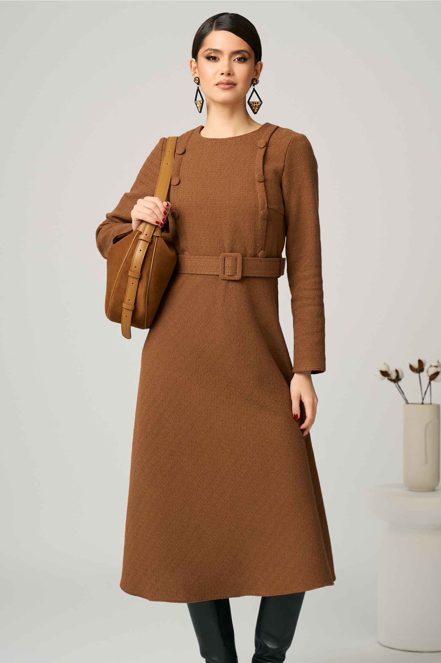 Rochie Office Eleganta Tweed Maro DY Fashion
