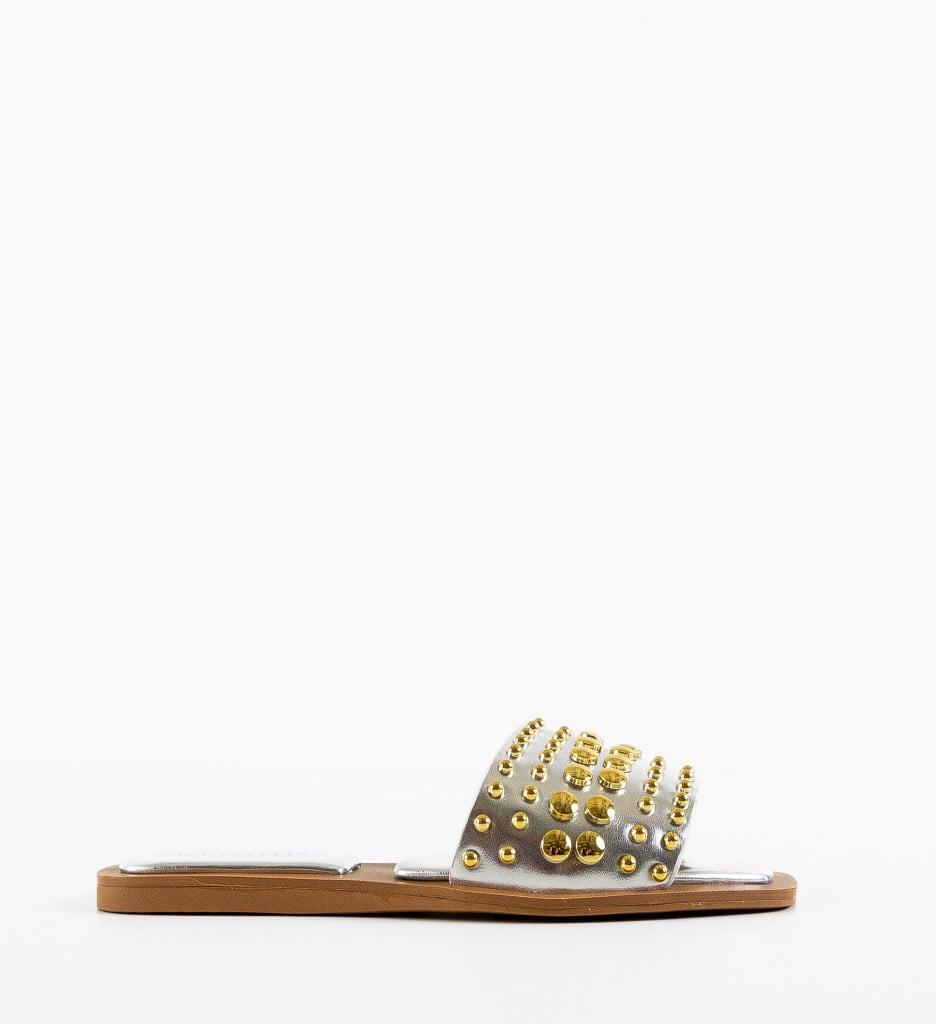 Papuci Pointy Argintii | Eleganță și Stil - imagine 5