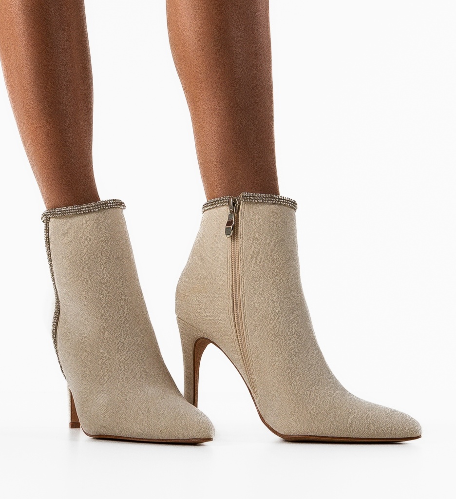 Botine Dama Albe Mwen - Eleganță și Confort