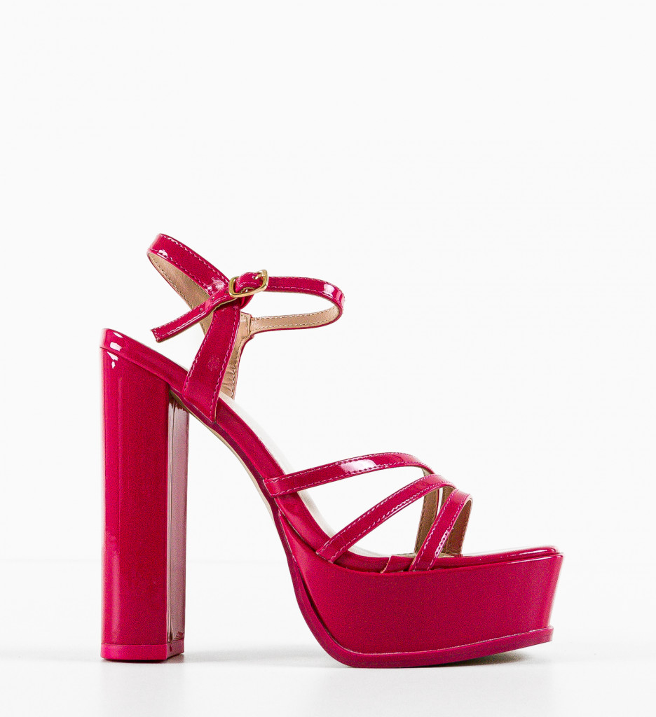 Sandale Toc Moran Fuchsia | Eleganță - imagine 4