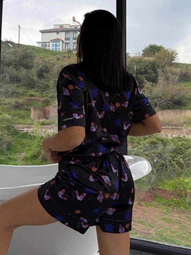 Set Pijama Dama 2 Piese Satin Delis - imagine 4