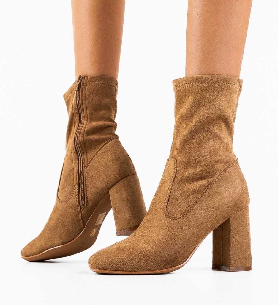 Botine Dama Aust Khaki 2 - Eleganță Urbană - imagine 3