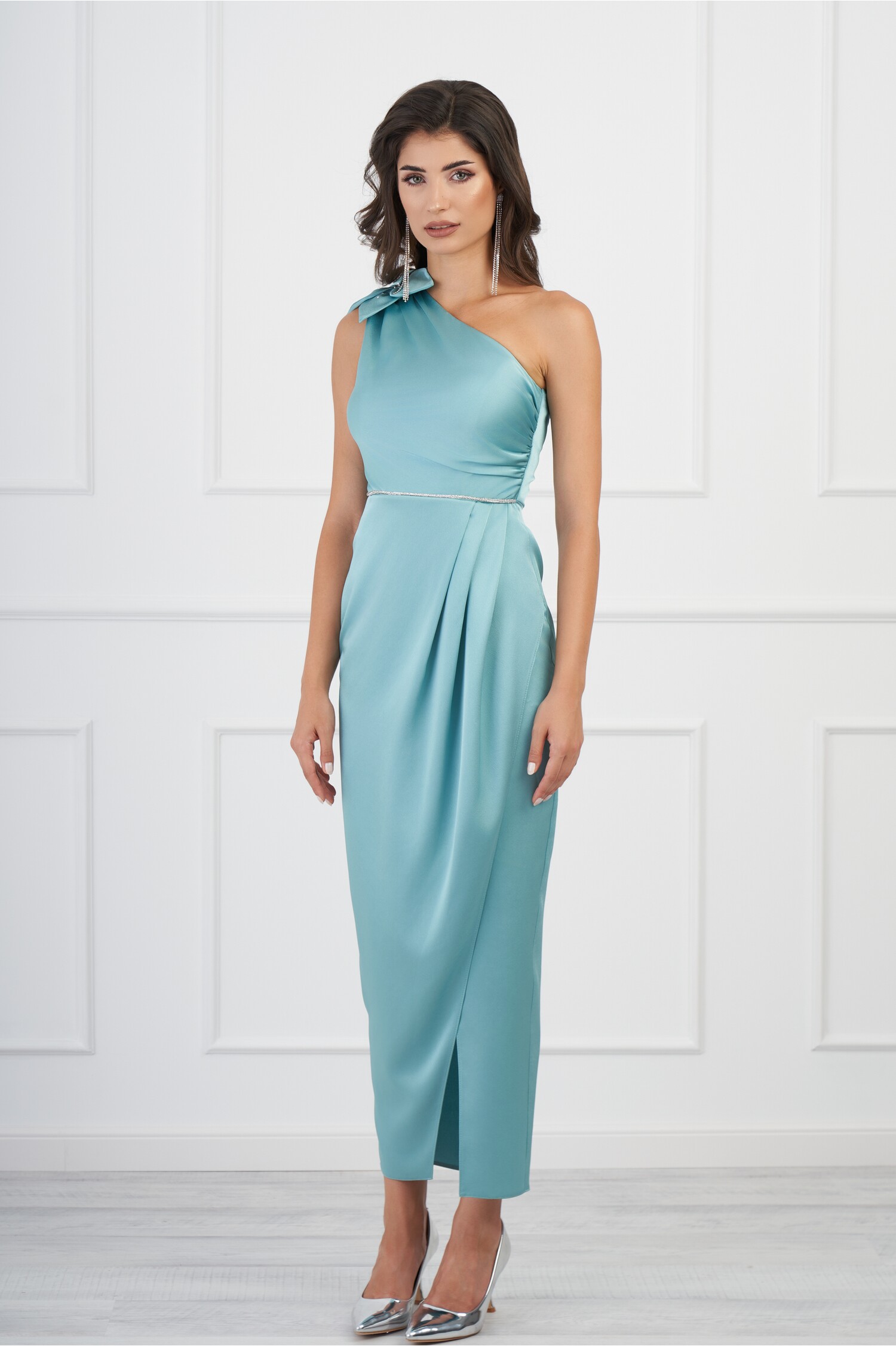 Rochie Ginette Verde Mint Eleganta