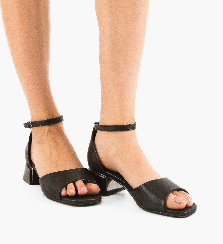 Sandale cu Toc Anabelle Negre - Eleganță și Stil - imagine 3