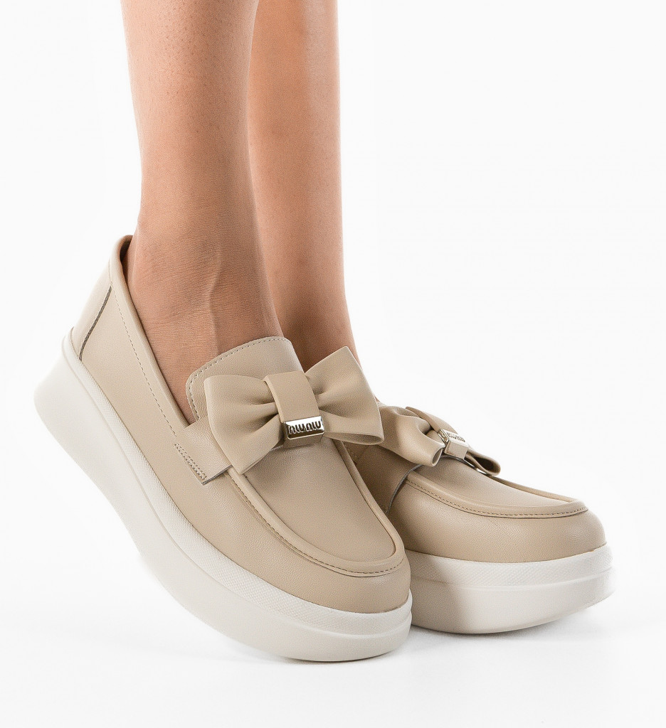 Pantofi Casual Dama Volga Bej - Confort și Stil