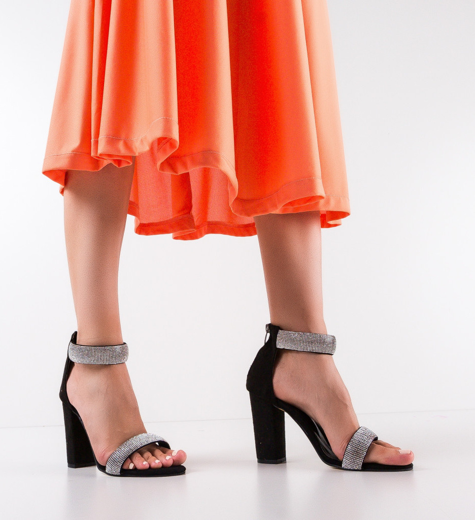 Sandale cu Toc Ragada Negre | Eleganță Asigurată - imagine 4