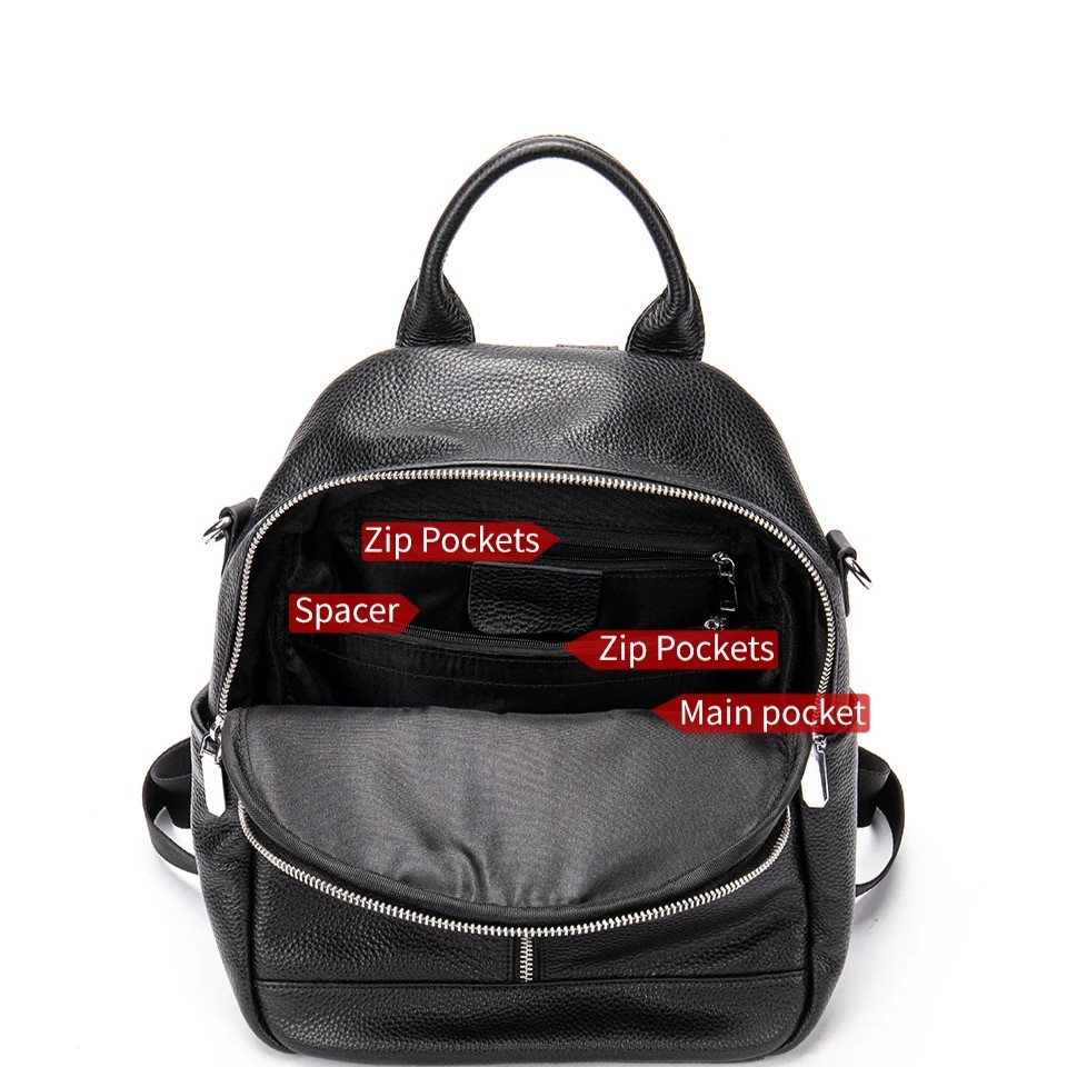 Rucsac Delis Alizeh GT2559 Piele Naturală Negru - imagine 4