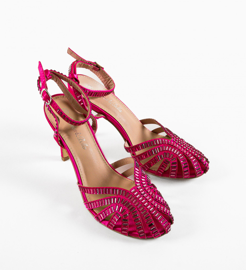 Sandale Ramire Fuchsia cu Toc Elegante - imagine 8