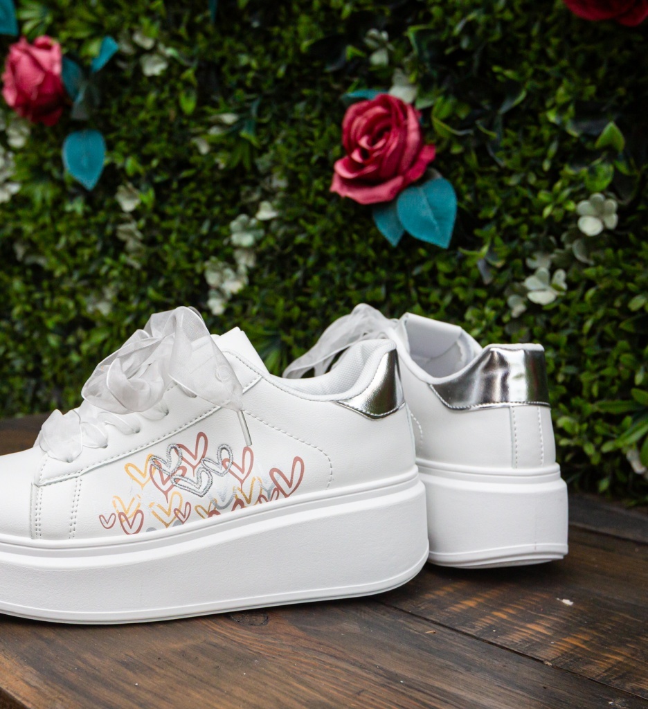 Sneakers Dama Ilius Argintii - Stil și Confort - imagine 7