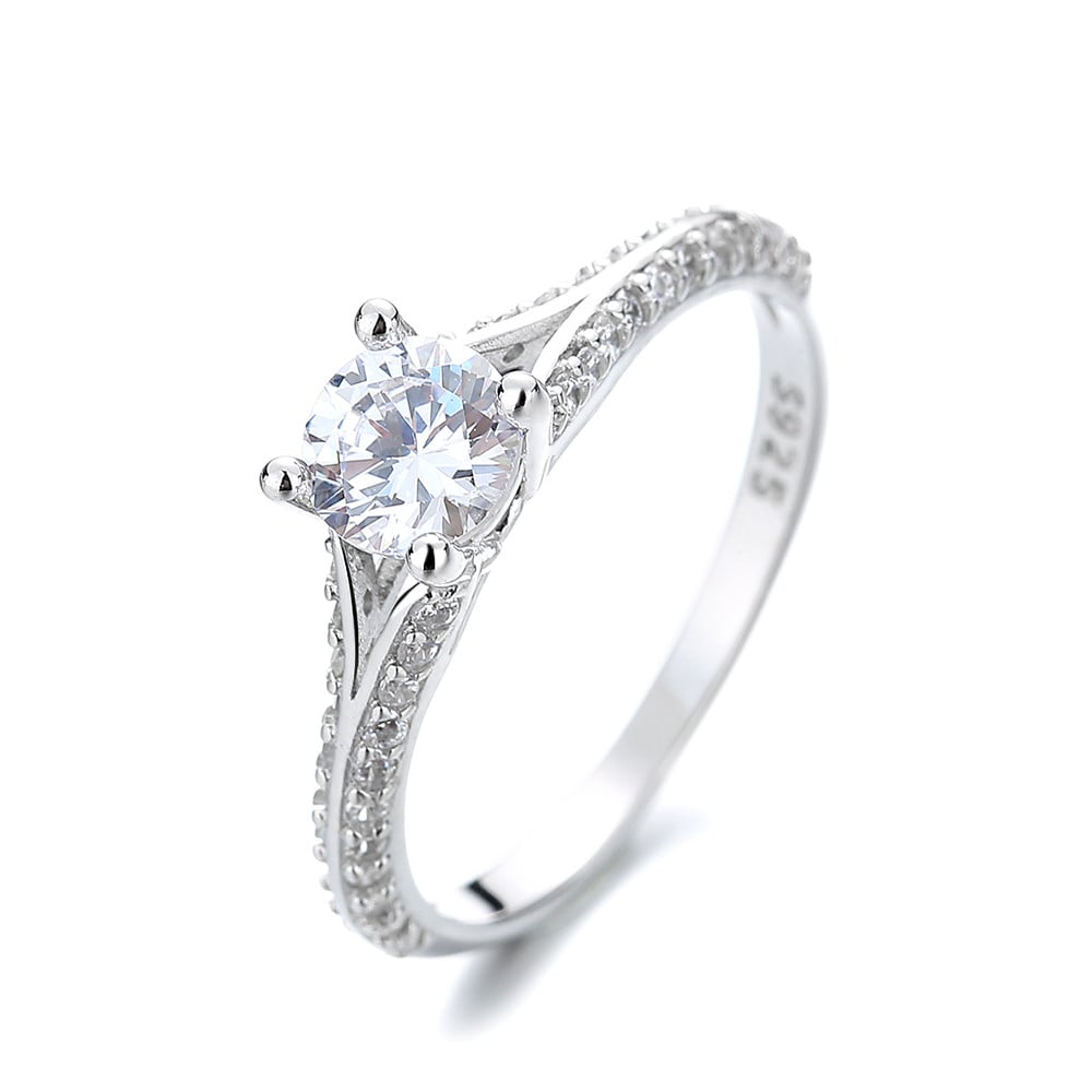 Inel Argint Delis Placat cu Rodiu - Model Elegant