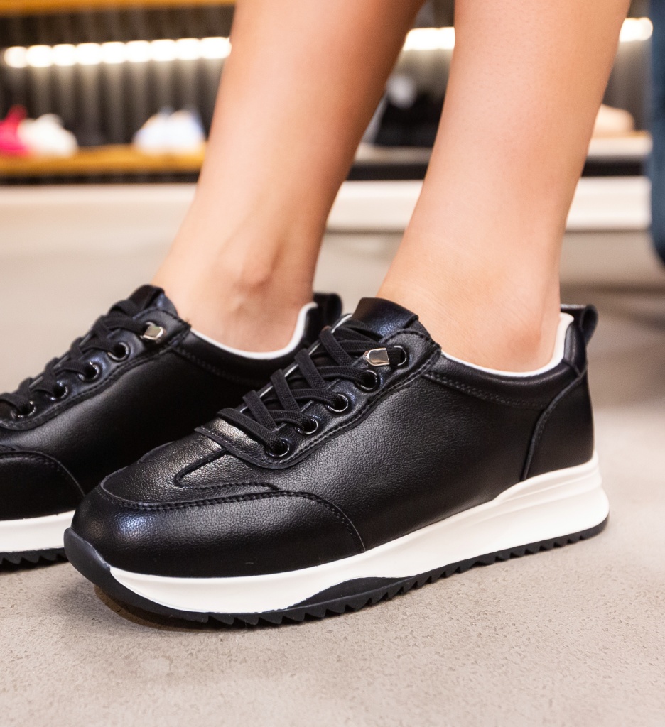 Sneakers Patlik Negri Dama - Confort și Stil - imagine 3