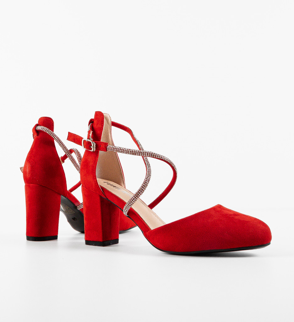 Pantofi Toc Santos Rosii | Eleganță Remarcabilă - imagine 7